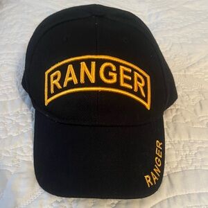 Army ranger cap with embroidery lettering.